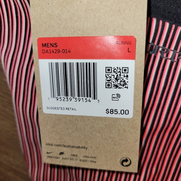 Nike Aeroswift 1/2 Length Running Tights Crimson Men’s Sz Large DA1429-014 - Picture 5 of 9